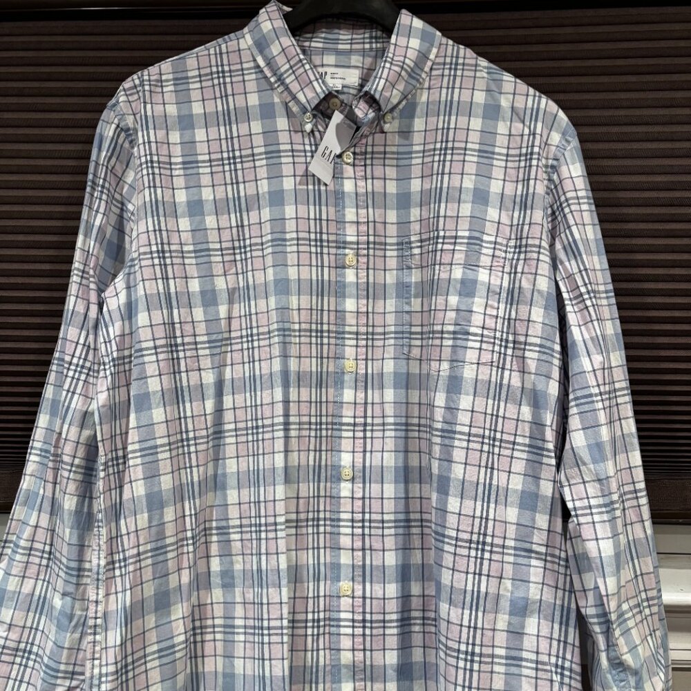 Gap Men's Slim fit stretch poplin button down SZ: XL